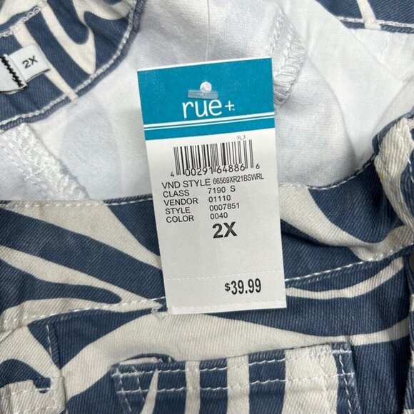 Rue21 Jeans Womens Plus 2X Blue Denim Skate Straight Leg Stretch High Rise New - Picture 7 of 12